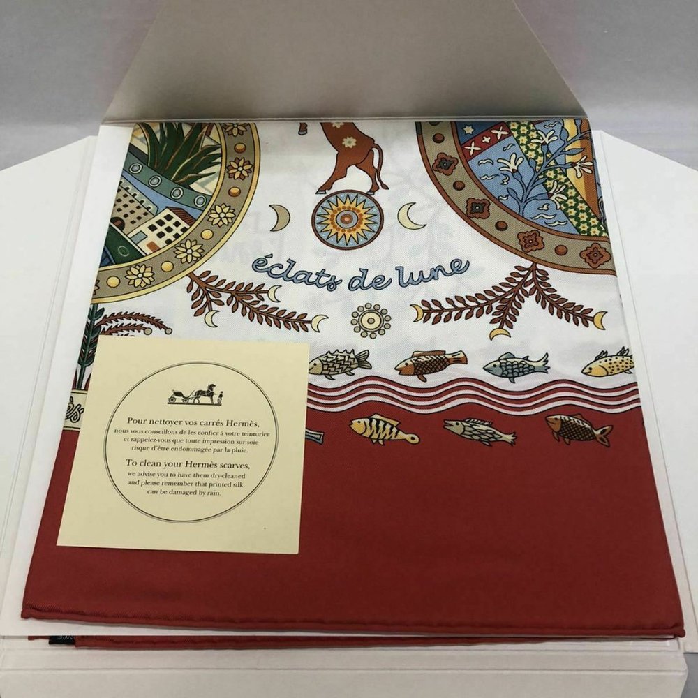 Unused Hermes Mediterranean Escales Silk Scarf